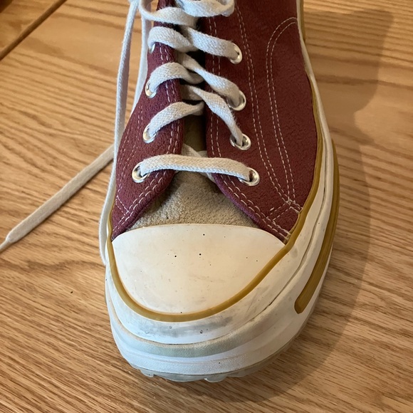 Burgundy chunky converse. Decent condition, Used but taken care of. Size 12. - Picture 6 of 7